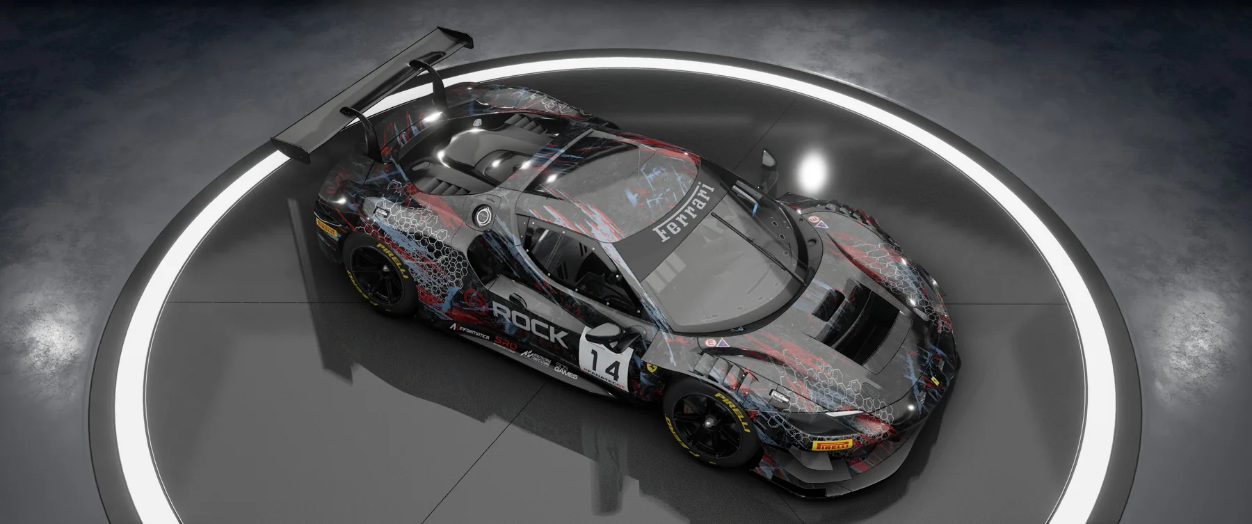 Rock Motorsport Ferrari 296 GT3 – Original-Livery, Ansicht 2